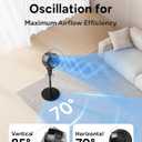 JRD Fan for Bedroom, 70 Oscillating Standing Fan, 100ft Quiet Pedestal Fans for Home Office, 85 Manual Vertical, Touch+Remote, 24H Timer,32 Wind Speeds, 39-43" Adjustable Height, Air Circulator