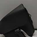 GARGOYLE BELLS Motorcycle Swing Arm Bag Solo Saddle Bags For Sportster Softail PVC Waterproof Motorcycle Luggage Bags for Motorcycle or Bike (Right Side, Black-Single Buckle)