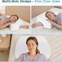 Side Sleeper Pillow with Arm Hole, Shoulder Relief System, Newly Upgrade Arm Pillow for Neck and Shoulder Pain, Premium Memory Foam, Suitable for Side, Back and Stomach Sleepers - White