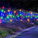 Vanthylit Pre-lit 3PK Christmas Twig Branches Pathway Lights with 30'' 60 LED Multi Color Bulbs Waterproof Plug in Brown Willow Branch Lights for Outdoor and Indoor Decor