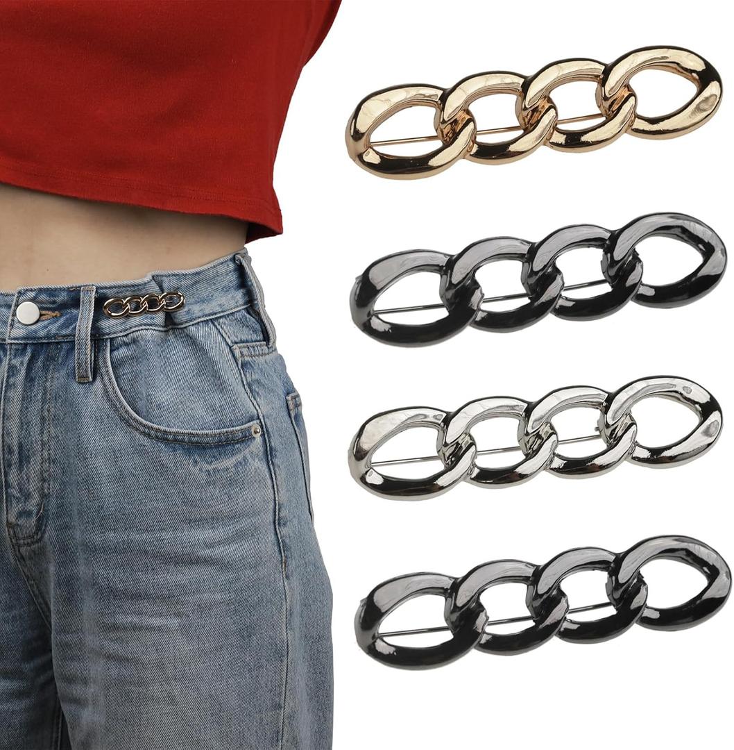 Pants Tightener for Waist Women Jean Tightening Clips Jean Pins to Make Waist Smaller Adjust Waist Clips Pant Pins