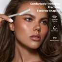 Dermaplane Razor for Women Face, Stainless Steel Handle with 6 Replaceable Blades, Huauoo Face Razors for Women, Peach Fuzz Remover, Eyebrow Trimmer, Dermaplaning Tool for Face Exfoliation (Silver)