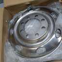 hightall 16 Wheel Simulators, Stainless Steel Trailer Hubcaps,Polished Surface,Bolts On Wheel Cover Set Compatible with Single Wheel Tandem Trailer 16In 8Lug 7 Oval Hh Dotliner, 16"For Single Wheel Tandem Trailer 16In 8Lug 7Oval
