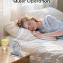 Small Desk Fan Quiet, 3000mAh Personal Portable Fans Max 13H Runtime, Rechargeable & USB-C Powered Mini Desktop Fan 3 Speeds for Home Office Travel Outdoor Summer Gifts for Women Men, White