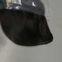 Miss U Hair Men Short Black Straight Wig Distinct Center Parting Mustache Set Cosplay Party Wig