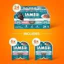 IAMS Perfect Portions Grain Free Wet Cat Food, Indoor Adult Cat Food Wet Cuts in Gravy, Variety Pack: Tuna & Salmon Recipe, 1.98 lb. (Pack of 1) Twin-Pack Trays (EXP 05/02/28)