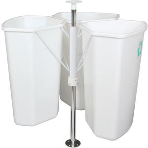 Knape & Vogt RRC28K-W Revolving Recyling Center with Three Removable 32 Quart Bins