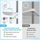XLHOMO 32-122inch Corner Shower Caddy Tension Pole White, Rustproof Drill-Free Shower Shelves for Bathroom Bathtub Washbasin, Adjustable Shower Organizer with 4 Tier Patent Stable Shelves & Towel Bars