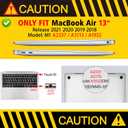 May Chen Compatible with MacBook Air 13 inch Case 2021 2020 2019 2018 Release Model: M1 A2337 A2179 A1932, Plastic Hard Shell Case for Ma Air 13 inch with Retina Display Fits Touch ID, Peach Glitter