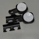 LEVERLOC Vacuum Suction Cup Razor Holder for Shower 2 Pack, Heavy Duty Shower Hooks for Towel, Loofah, Razor, Cell Phone, Damage-Free Hanging Plated Suction Cup Hooks, Easy to Install and Reuse, Black