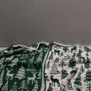 Shemilly 2pcs Christmas Hand Towels Green Elk Christmas Tree Jacquard Hand Towel for Bath 100% Cotton Thick Soft Bathroom Kitchen Decorative Set for Xmas Winter Holiday Decor Gift,16 x 27 Inch