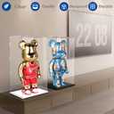 DuvinDD Acrylic Display Case for Large Collectibles, 29 inch Tall Clear Display Box for Lego NASA Artemis 10341 42221, for Bearbrick 1000% Doll, Dustproof Protective Showcase with Black Base