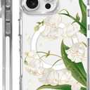 Clear Magnetic Case for iPhone 16 Pro Max, Slim Anti-Yellow Transparent Cover, Military Grade Protection, Phone Cases for iPhone 16 Pro Max, Lily of The Valley