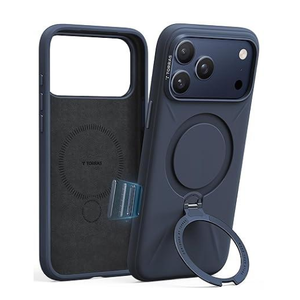 TORRAS Ostand Q3 Silicone for iPhone 17 Pro Max Case, Fit for MagSafe, 360 Spin Ring Holder Stand, Soft Liquid Silicone Cozy Grip, Camera Control, Protective Case for iPhone 17 Pro Max, Deep Blue