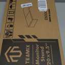 TEAMIX 20 Inch Monitor Stand Riser, Wooden Desktop Riser for TV/PC/Laptop/Printer, Rustic Brown Monitor Riser with Storage, Computer Stand Keyboard Organizer