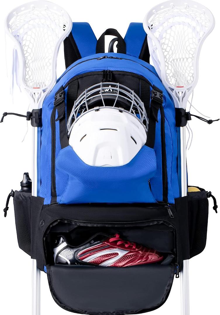 GoHimal Lacrosse Bag Extra Large Lacrosse Backpack with Tow Stick Holder