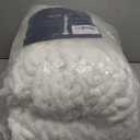 Bigacogo Chunky Knit Throw Blanket for Couch, 40x60 inches, 100% Hand Knitted with Thick Jumbo Chenille Yarn, Cozy Soft Large Rope Knot Cable Crochet Blankets for Sofa Bed Living Room, White