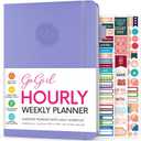 GoGirl Weekly Schedule Planner Hourly Work & Life Planner with Time Slots Vertical Agenda Organizer for Daily Productivity, A5 (Lavender)