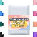 Bubble Mailers 8.5x12 25 Pack White Waterproof Self Seal Adhesive Shipping Bags, Cushioning Padded Envelopes for Shipping, Mailing, Packaging Usable 8.5x11