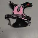 PoyPet No Pull Dog Harness, [Release on Neck] Reflective Adjustable No Choke Pet Vest with Front & Back 2 Leash Attachments, Soft Control Training Handle for Small Medium Large Dogs(Light Pink,S)