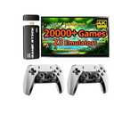 Retro Gaming Console, 20,000+ Retro Game Stick, 4K HD HDMI TV Game Stick, Built-in Classic Video Games 23 Emulators Plug & Play Game Console for TV with 2 Wireless Controllers