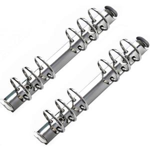 Moterm 2 Pieces 6-Hole Ring Binder Mechanisms Replacement Kit for Binder Planners (Personal Size, Silver Color, 30mm)