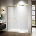 56"-60" W x 76" H Sliding Glass Shower Door Enclosure – Heavy Duty Tempered Glass Bypass Shower Door (Model GT05660)