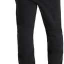 Wrangler Men's Straight Fit Flat Front Chino (Jet Black, 36W x 29L)
