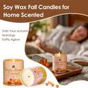 6Pack/54oz Non-Toxic Scented Candle Set, Fall Winter Candles, Decorative Holiday Candles for Women Men, 9oz Apple/Cinnamon/Pumpkin/Vinilla/Cocoa/Maple Soy Christmas Scented Candle for Holiday Gifts