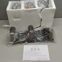 Farmhouse Bathroom Vanity Light, 3-Light Wood Bathroom Light Fixtures Over Mirror, Black and Gold Industrial Vanity Lights with Metal Shade, Rustic Bathrooms Lighting for Living Room Bedroom Hallway