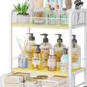 Consumest Bathroom Countertop Organizer with Drawer - Bathroom Counter Shelf for Vanity, Bedroom, Kitchen Storage