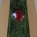 20-Piece Set 24" Artificial Norfolk Pine Branches - Christmas Decorations - Faux Christmas Greenary - Faux Norfolk Pine Stems for DIY Crafts Garland Wreath Home Decor- Free LED String Lights