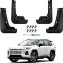 No Drill Mud Flaps for 2026-2027 Toyota RAV4,Heavy Duty Front & Rear All Weather Splash Guards Set for LE XLE Limited SE XSE Hybrid GR Sport Models,OEM-Style Textured Black Mud Guards,Not Fit Woodland