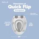 Jool Baby Quick Flip Toilet Seat with Built-in Potty & Splash Guard for Toddler Training, Slow Close (Elongated)