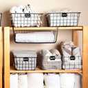 Labels for Storage Bins, 12PCS Black Labels with White Markers, Basket Labels Clip On, Storage Bin Labels for Fabric Storage Bins Removable Labels for Storage Bins Clip On Labels Tags for Labeling