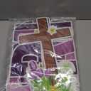 8 Pcs Happy Easter He Is Risen Yard Sign, Religious Easter Decorations Outdoor with Stakes Cross Easter Yard Sign Waterproof Christian Pathway Lawn Holiday Party Decor