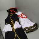 Fun Shack Pirate Costume Women's Deluxe Buccaneer Outfit with Corset Jacket, Dress, Hat (Large, Black)