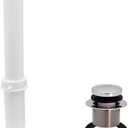 Westbrass A593244CP 14" x 1-1/2" White Tubular Bathtub Waste & Overflow Assembly with Tip-Toe Drain Plug and 2-Hole Faceplate, Polished Chrome