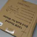 Heated Bird Bath for Outside Winter, Powerful 100W Thermostat Control Heated Bird Baths for Outdoors with 3 Metal Extension Screws, Heated Birdbath Water Heater for Garden Yard Patio Lawn(Green)