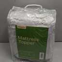 Mattress Topper King Size, Cooling Thick Breathable Viscose Made from Bamboo Mattress pad, Soft Quilted Fitted Mattress Cover with Down Alternative Fill (8-21Deep Pocket) (White)