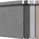 Grandekor Free-Stop Blackout Roller Shades for Windows,Hemp-Dark Gray 33"x72"|100% Blackout Blinds for Indoor, Textured Fabrics Cordless Blinds, UV Protection Shades for Home Office,Living Room