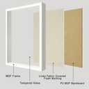 12x16 Large Shadow Box Picture Frame Display Case with Soft Linen Back, White Wooden Memory Shadow Box Frame with Tempered Glass Cover for Wall Display
