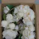 8 Pcs Silk Peonies Artificial Flowers Bulk Faux Peony Bouquet Fake Flower for Wedding Bridal Shower Centerpieces DIY Floral Arrangements Home Party Decorations (White)