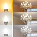 Candelabra LED Bulbs, 60 Watt Equivalent, 600LM Warm White 2700K, 6W, Type B Light Bulb, E12 Small Base, Decorative Chandelier Bulb, Ceiling Fan Bulbs, Non-Dimmable, Pack of 6