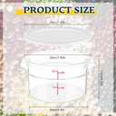 Ziliny 2 Pcs Dough Proofing Bucket with Lid, Round Food Storage Container 2 Qt Dough Bucket Clear Translucent Containers with Red Scale(White)