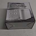 ELPHECO Bathroom Trash Can with Lid 2 Gallon Small Sensor Garbage Can, 9 Liter Slim Smart Trash Bin, Waterproof Automatic Wastebasket, Narrow Plastic Garbage Bin for Bathroom, Black and White