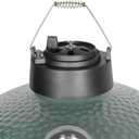 KAMaster Cast Iron Chimney Cap Daisy Wheel Compatible with Large&Medium Big Green Egg,Dual Function Metal Top with Slide Draft Top Damper Cap Kamado Accessories Vented Cap Grill Replacement Parts