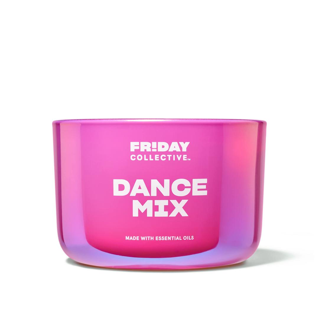 Friday Collective Dance Mix Candle, Pink Barbie Citrus Scented, Made with Essential Oils, 3 Wicks, 13.5 oz