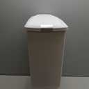 simplehuman 40 Liter / 10.6 Gallon Slim Kitchen Step Trash Can With Secure Slide Lock, White Plastic