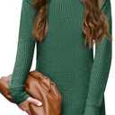 Haloumoning Girls Long Sleeve Sweater Dress Kids Casual Crewneck Knitted Pullover Jumpers 5-14 Years (7-8 Years, Green)